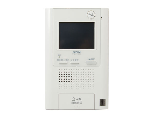 Security.  [Hands-free color TV monitor with intercom] System that can check the shared entrance of visitors in the image and sound. Recording the intercom ・ Recording function and voice message memo function, Announcement of the arrival of the delivery box, Operation of security sensors, etc., Advanced features have been installed. Also, To adopt an easy-to-use touch panel, Also consideration to usability.