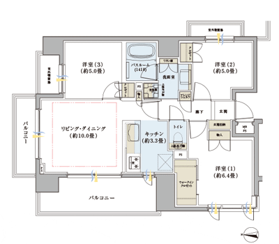 Floor: 3LDK + WIC, the occupied area: 66.48 sq m, Price: 37,800,000 yen, now on sale