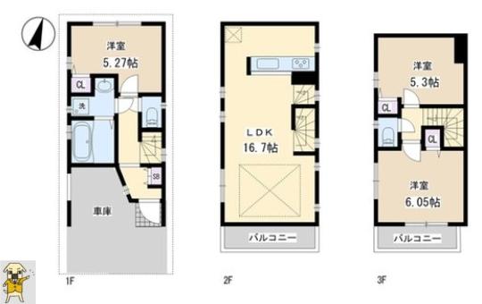 Floor plan. 39,800,000 yen, 3LDK, Land area 51.13 sq m , Building area 85.15 sq m