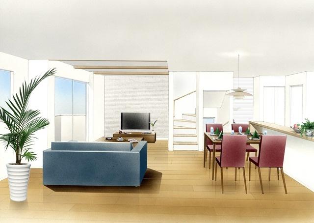 Rendering (introspection). Easy-to-use floor plan. Stylish interior. "Nordic House"