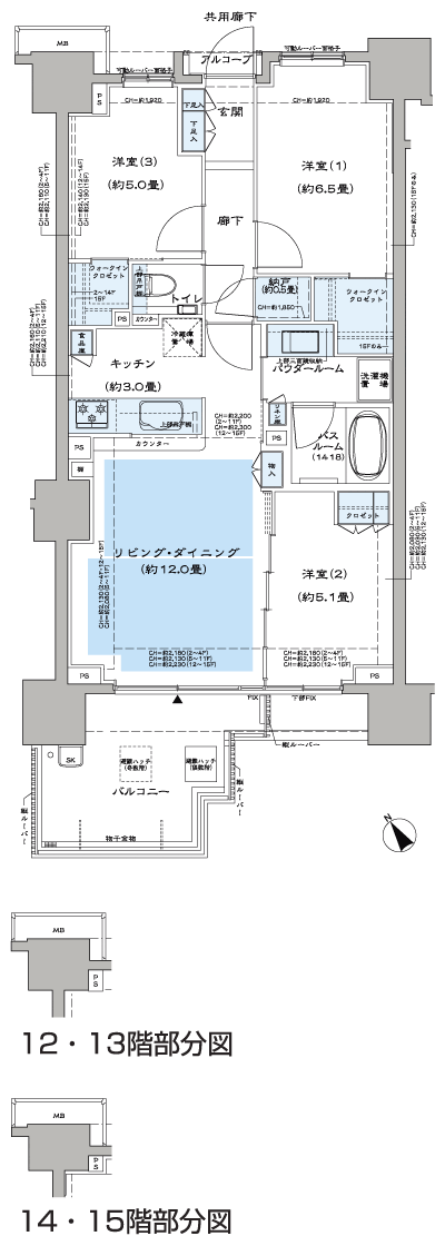 Floor: 3LD ・ K + N (storeroom) + 2WIC (walk-in closet), the occupied area: 70.42 sq m