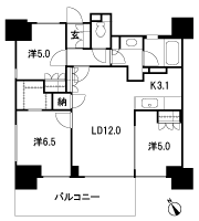 Floor: 3LD ・ K + N (storeroom) + WIC (walk-in closet), the occupied area: 70.58 sq m