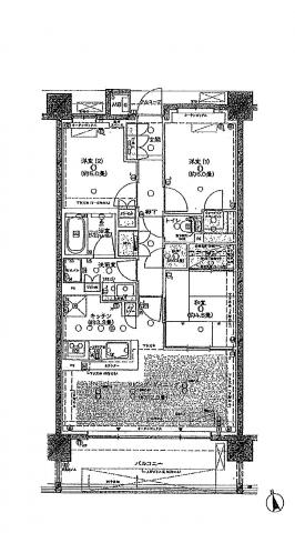 Floor plan. 3LDK, Price 37,800,000 yen, Occupied area 71.12 sq m , Balcony area 11.7 sq m