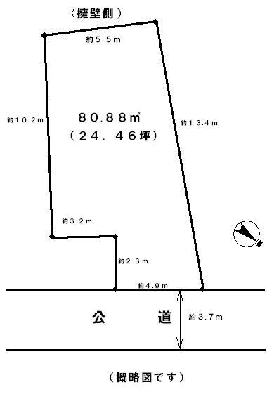Compartment figure. Land price 26,400,000 yen, Land area 80.88 sq m