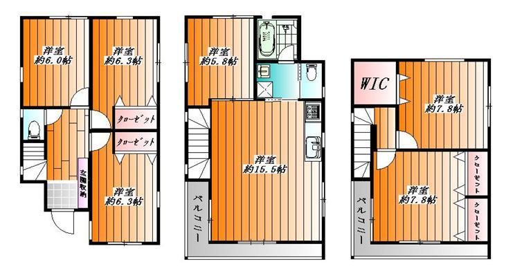 Floor plan. 59,800,000 yen, 6LDK, Land area 113.52 sq m , Building area 125.34 sq m   ■ Reservation of your preview, please do not hesitate to tell ■