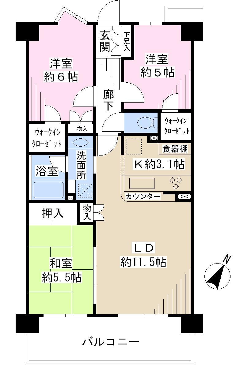 Floor plan. 2013 January Built, The room status of San cradle Ukima Funato, By all means, please check.