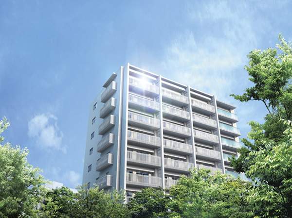 Buildings and facilities. A 1-minute walk to the "Kamiya moat park". Day-to-day convenience, Natural to feel the four seasons, Living with a healthy and peace, Cozy tranquility. All Teiminami-facing residence was full of sunlight, birth. (Exterior view)