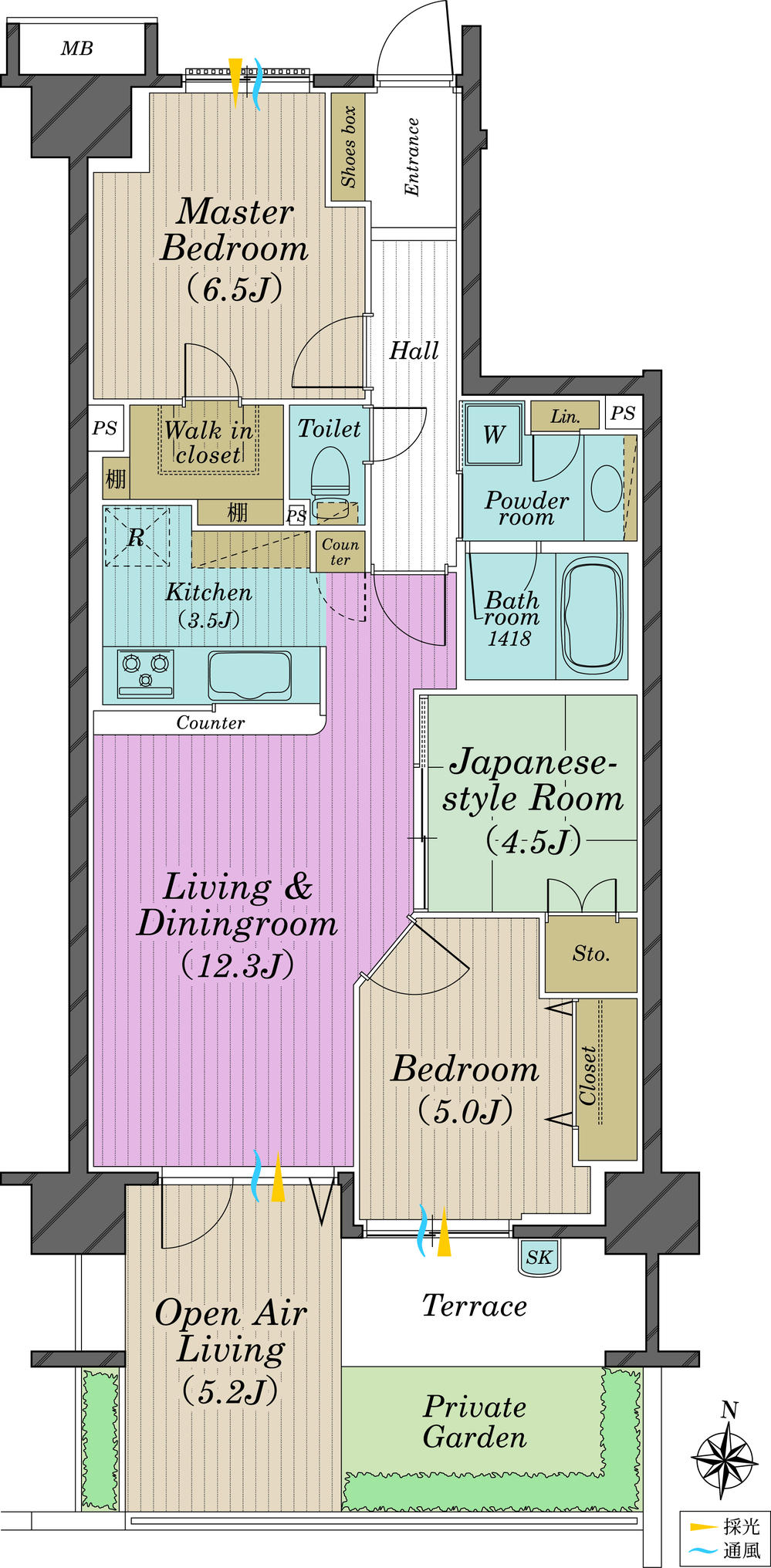 Floor plan. 3LDK, Price 41,700,000 yen, Occupied area 71.53 sq m with a slop sink