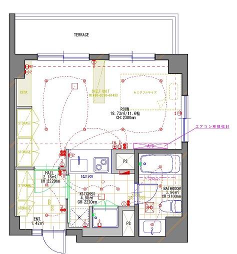 Floor plan. Price 20.8 million yen, Occupied area 38.89 sq m , Balcony area 8.09 sq m