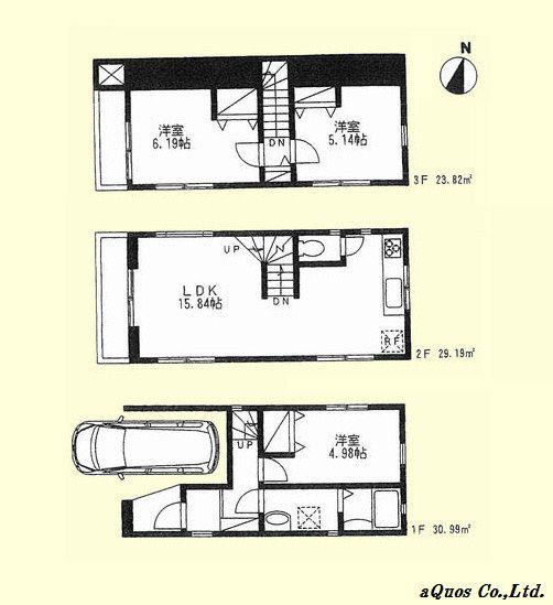 Floor plan. 34,800,000 yen, 3LDK, Land area 48.67 sq m , Building area 84 sq m