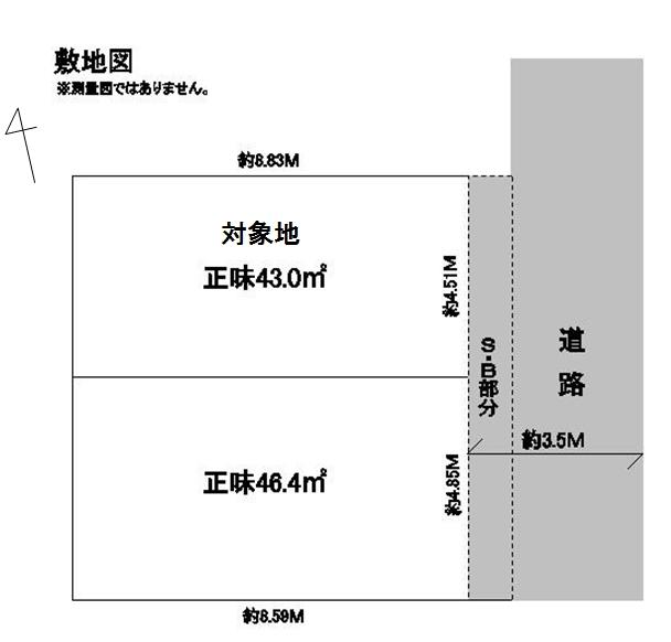 Compartment figure. Land price 27 million yen, Land area 45.24 sq m net; about 43.0 sq m