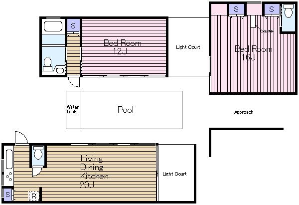 Floor plan. 150 million yen, 2LDK + S (storeroom), Land area 379.97 sq m , Building area 94.38 sq m Prince House Floor plan