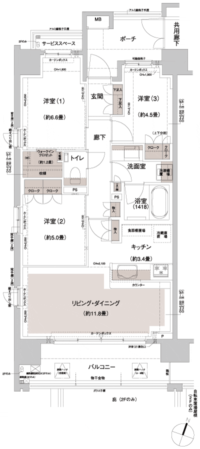 Floor: 3LD ・ K + WIC, the area occupied: 70.1 sq m, Price: 45,580,000 yen ~ 50,180,000 yen, now on sale