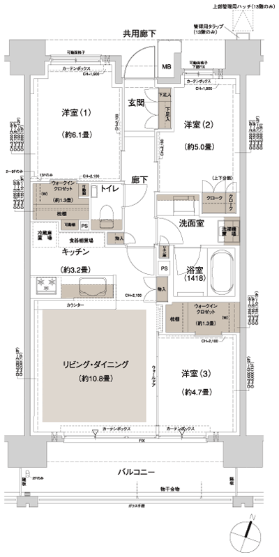 Floor: 3LD ・ K + 2WIC, occupied area: 68.03 sq m, Price: 41,880,000 yen ~ 49,780,000 yen, now on sale
