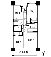 Floor: 3LD ・ K + 2WIC, occupied area: 68.03 sq m, Price: 44,480,000 yen ~ 49,980,000 yen, now on sale