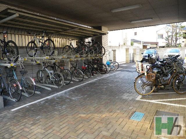 View. Bicycle parking for residents