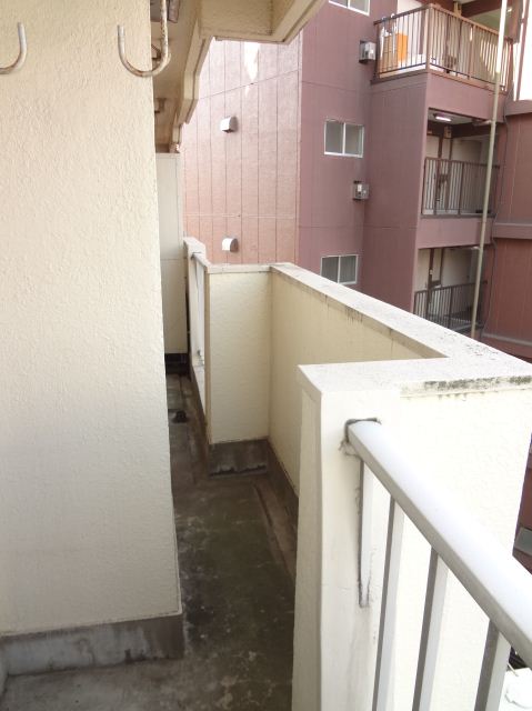 Balcony. There is a separate washroom.