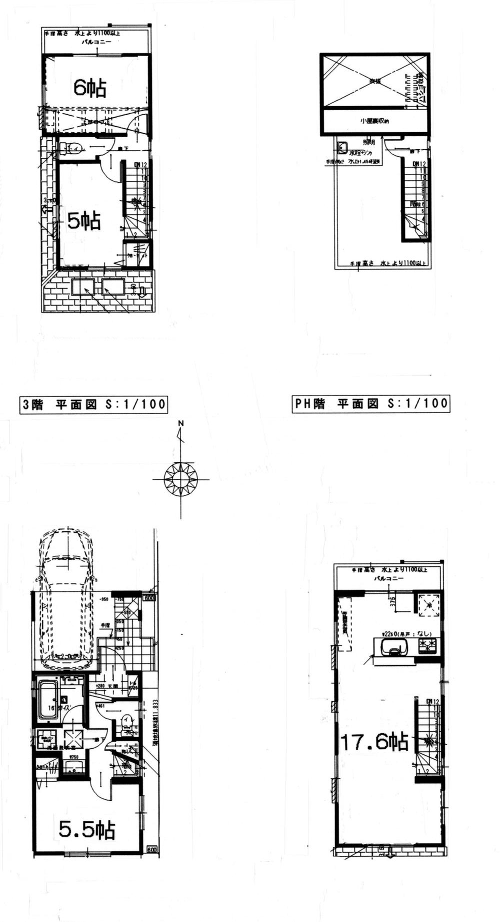 Floor plan. (B Building), Price 41,800,000 yen, 2LDK+S, Land area 53.28 sq m , Building area 84.64 sq m