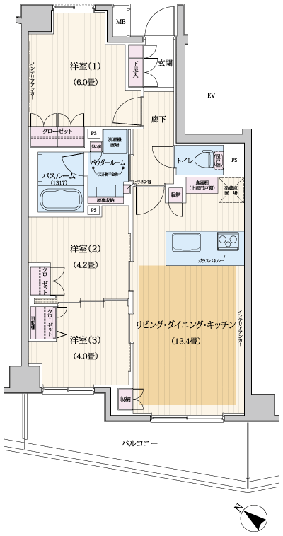 Floor: 3LDK, occupied area: 62.37 sq m, Price: 39,200,000 yen ~ 41,600,000 yen, now on sale