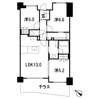 Floor: 3LDK + Fc, occupied area: 65.82 sq m, Price: 42,100,000 yen, now on sale