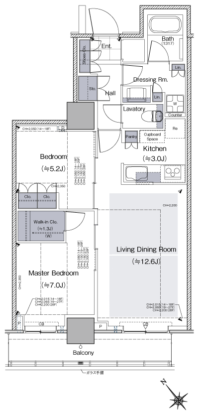 Floor: 2LD ・ K + WIC, the occupied area: 64.97 sq m, Price: 44,500,000 yen, now on sale