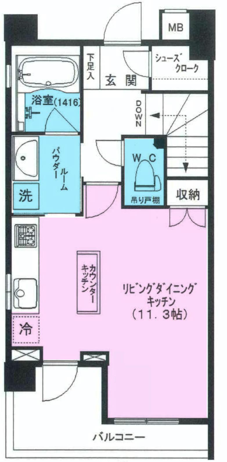 Floor plan. 3LDK, Price 37,300,000 yen, Occupied area 70.06 sq m , Concentrate on the lower floor around balcony area 10.11 sq m water. The layout of the excellent raw activity line.