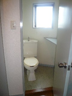 Toilet. It is also perfectly ventilated with small window! 