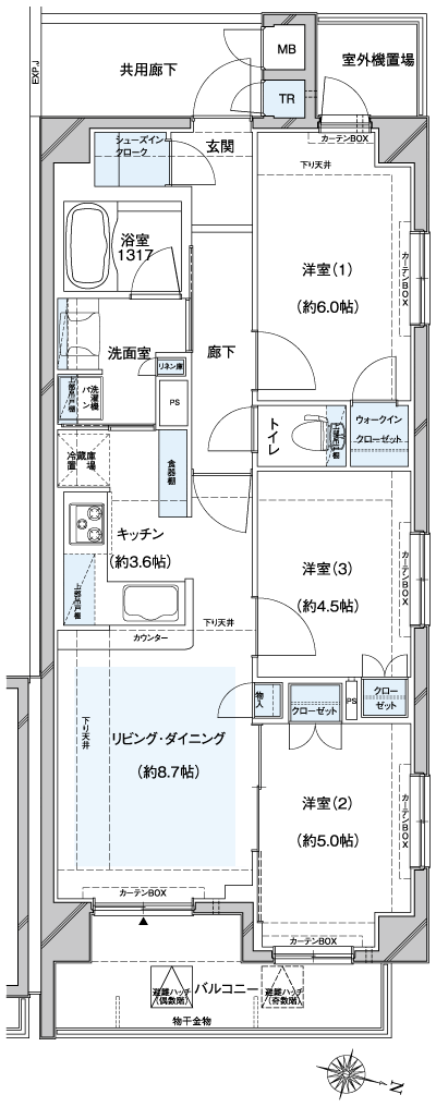Floor: 3LDK + WIC + SIC, the occupied area: 63.46 sq m