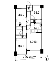 Floor: 2LDK + S (storeroom) + 3WIC, occupied area: 65.29 sq m