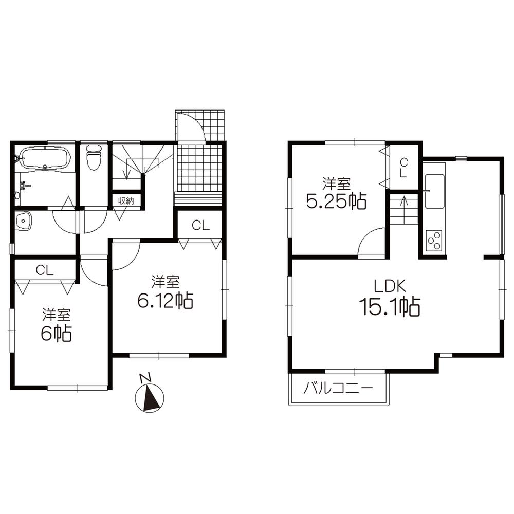 Floor plan. Price 31,800,000 yen, 4LDK, Land area 104.34 sq m , Building area 95.98 sq m