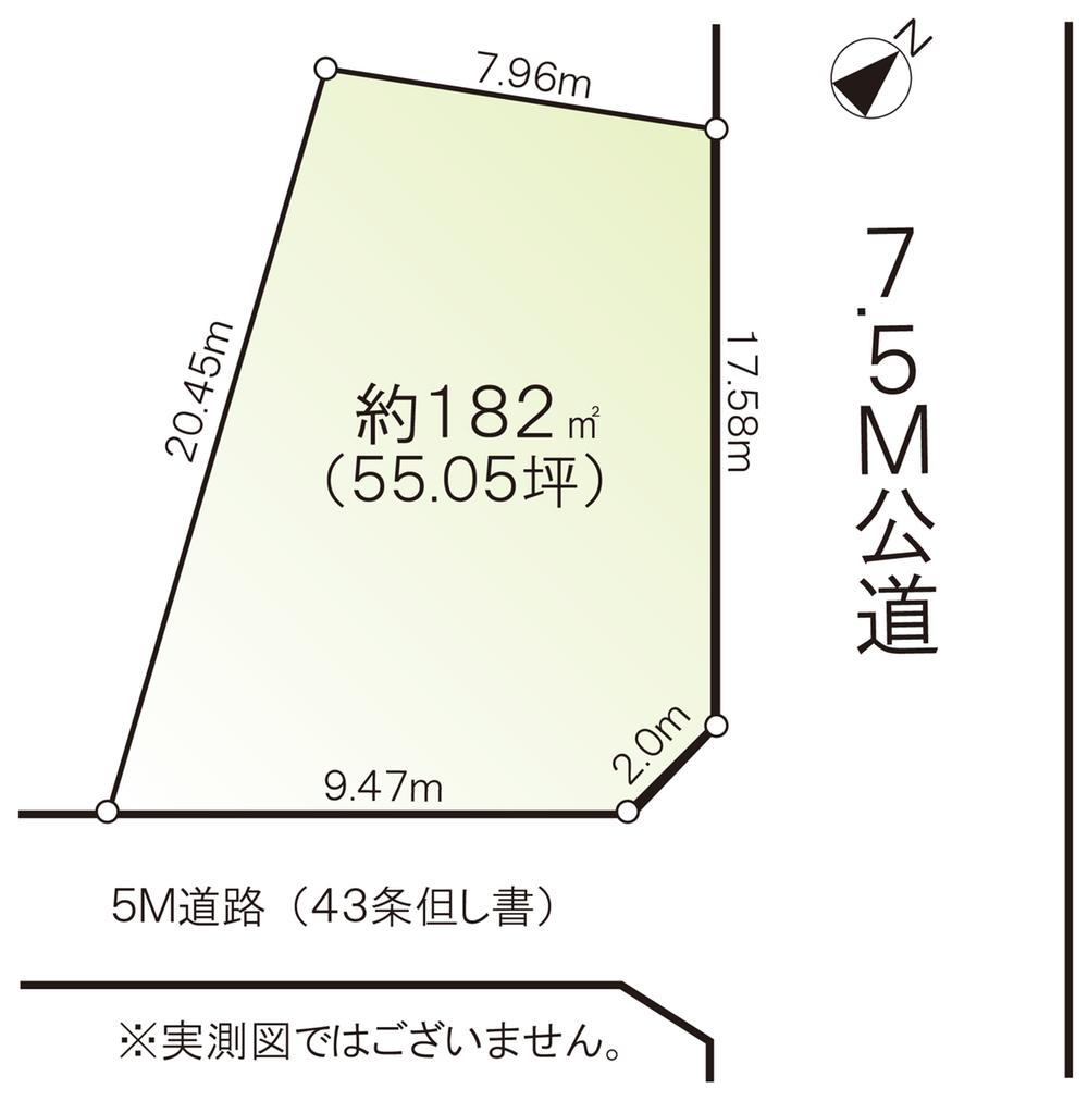 Compartment figure. Land price 36 million yen, Land area 182 sq m