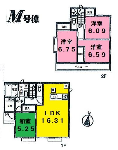 Floor plan. 30,800,000 yen, 4LDK, Land area 120.09 sq m , Building area 96.05 sq m