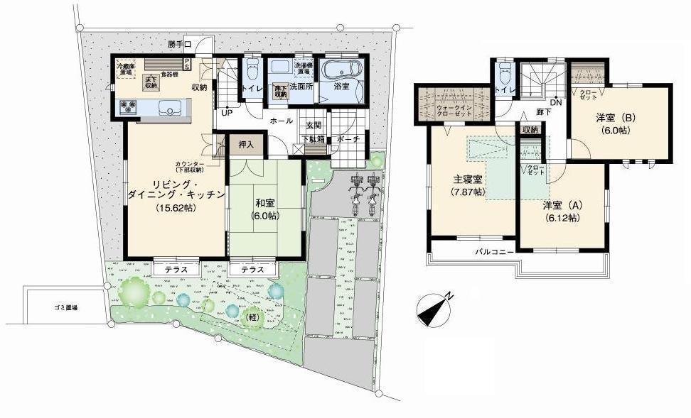 Floor plan. (6 Building), Price 32,890,000 yen, 4LDK, Land area 120.21 sq m , Building area 99.76 sq m