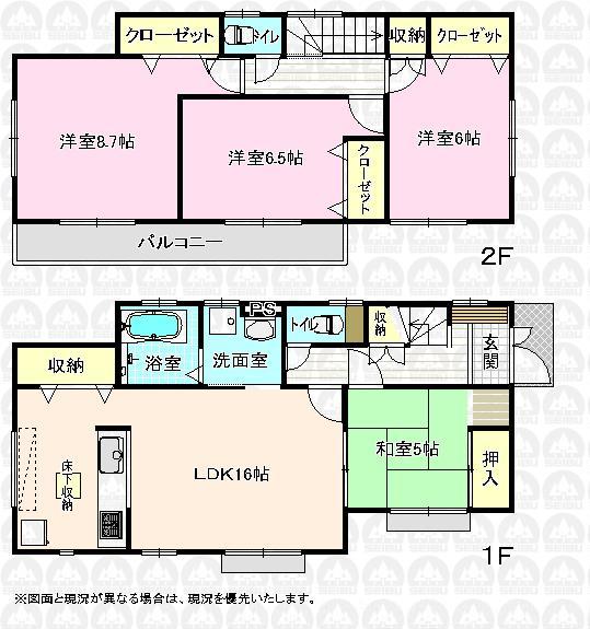 Floor plan. (7 Building), Price 28,300,000 yen, 4LDK, Land area 125.05 sq m , Building area 101.85 sq m