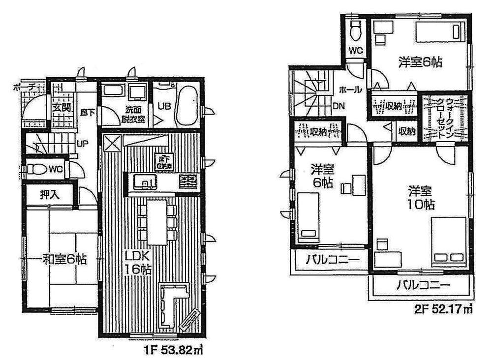 Floor plan. (3 Building), Price TBD , 4LDK, Land area 120.15 sq m , Building area 105.99 sq m