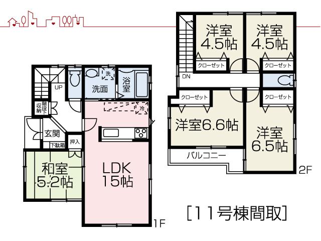 Floor plan. (11 Building), Price 24,800,000 yen, 5LDK, Land area 120.05 sq m , Building area 103.09 sq m