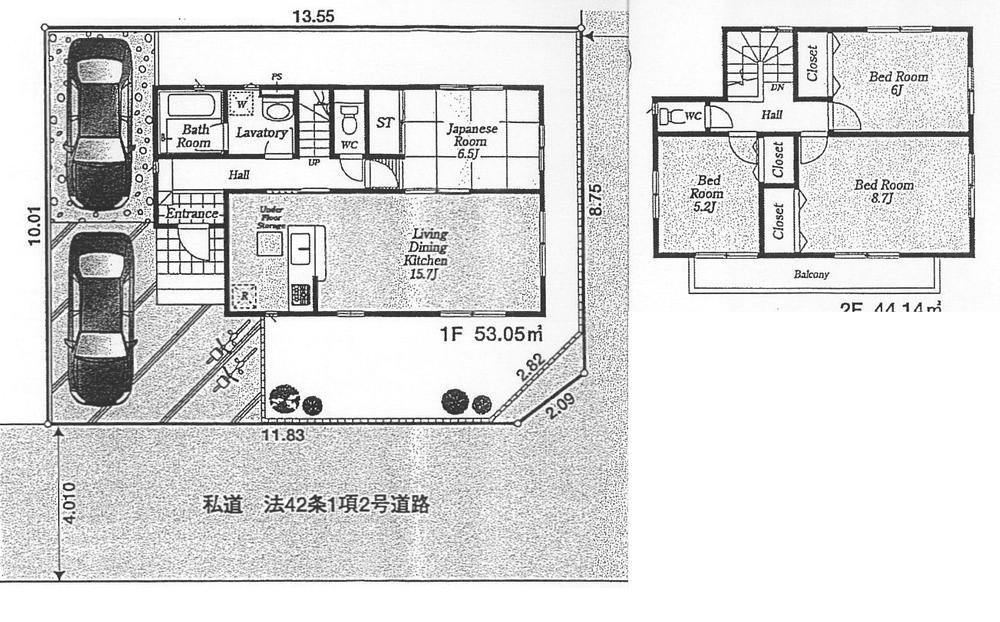 Floor plan. 37,800,000 yen, 4LDK, Land area 134.36 sq m , Building area 97.19 sq m