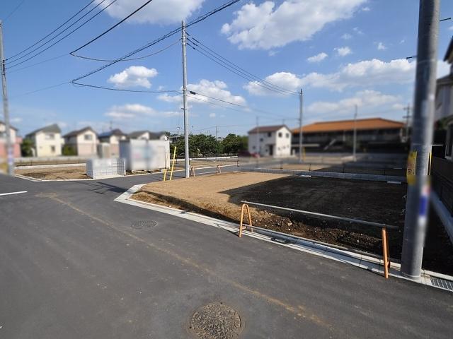 Local photos, including front road. Shimokiyoto 5-chome field landscape Vacant lot