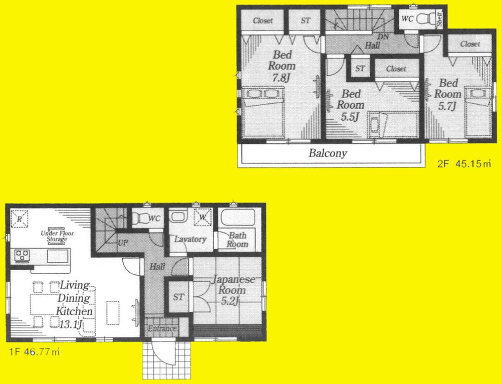 Floor plan. (2), Price 27,800,000 yen, 4LDK, Land area 108.63 sq m , Building area 91.92 sq m