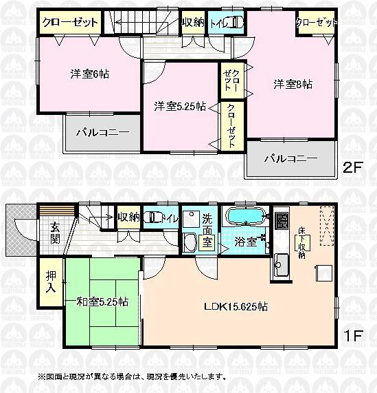 Floor plan. (3 Building), Price 32,300,000 yen, 4LDK, Land area 122.75 sq m , Building area 97.08 sq m