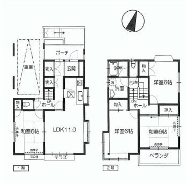 Floor plan. 20.8 million yen, 4LDK, Land area 110.01 sq m , Building area 88.18 sq m