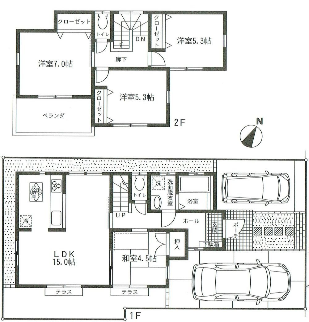Floor plan. 33,800,000 yen, 4LDK, Land area 115.15 sq m , Building area 89.84 sq m