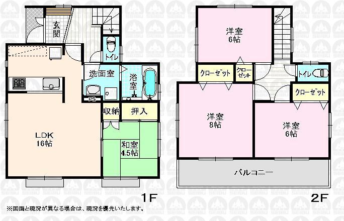 Floor plan. (II-17 Building), Price 27,800,000 yen, 4LDK, Land area 120 sq m , Building area 96.05 sq m