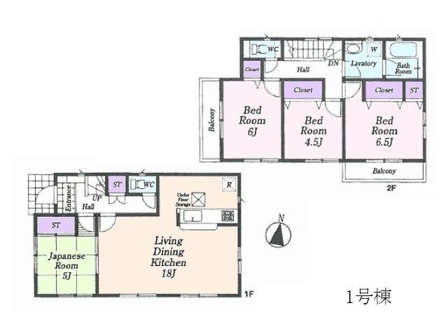 Floor plan. (1), Price 35,800,000 yen, 4LDK, Land area 104.34 sq m , Building area 93.55 sq m