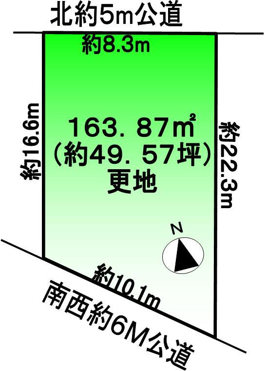 Compartment figure. Land price 28.8 million yen, Land area 163.87 sq m