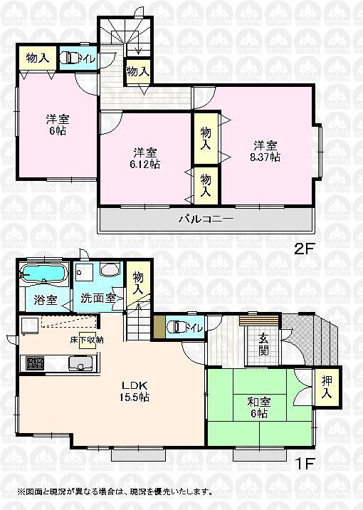 Floor plan. (G Building), Price 30,300,000 yen, 4LDK, Land area 121.47 sq m , Building area 98.54 sq m