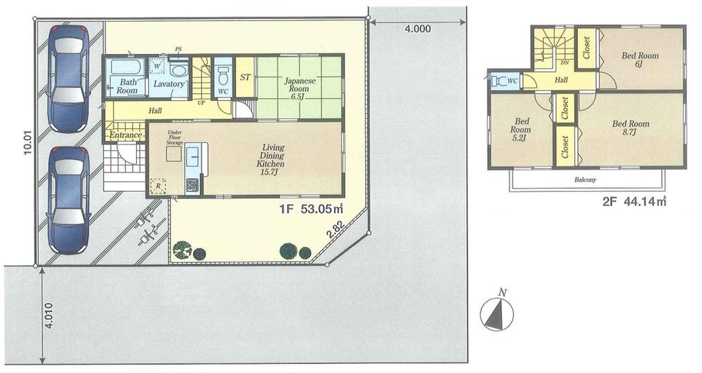 Floor plan. 37,800,000 yen, 4LDK, Land area 134.3 sq m , Building area 97.19 sq m floor plan