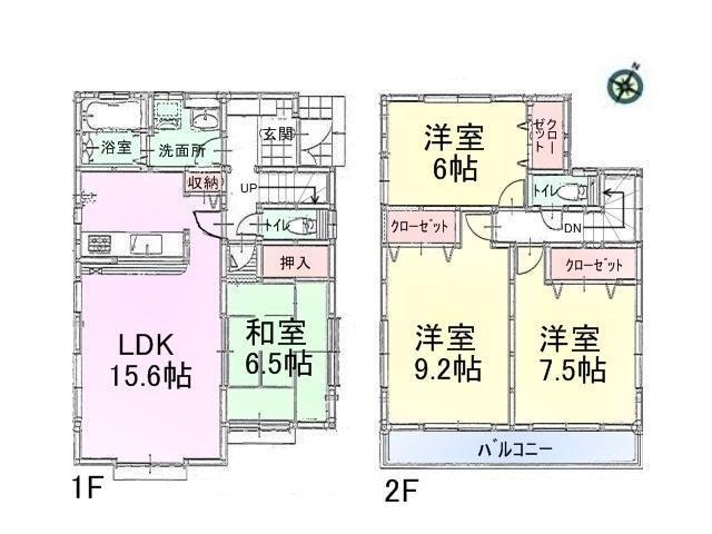42,800,000 yen, 4LDK, Land area 130.1 sq m , Building area 102.67 sq m floor plan