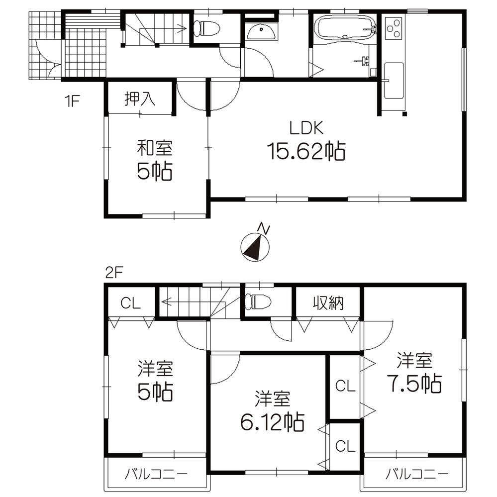 Floor plan. Price 27,800,000 yen, 4LDK, Land area 150.07 sq m , Building area 94.4 sq m