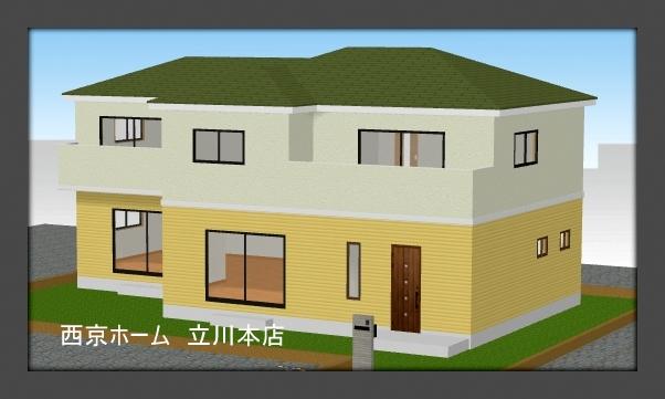 Compartment view + building plan example. Building plan example, Land price 27,800,000 yen, Land area 144.29 sq m , Building price 11 million yen, Building area 87.48 sq m building plan example Building price 11 million yen, Building area 87.48 sq m